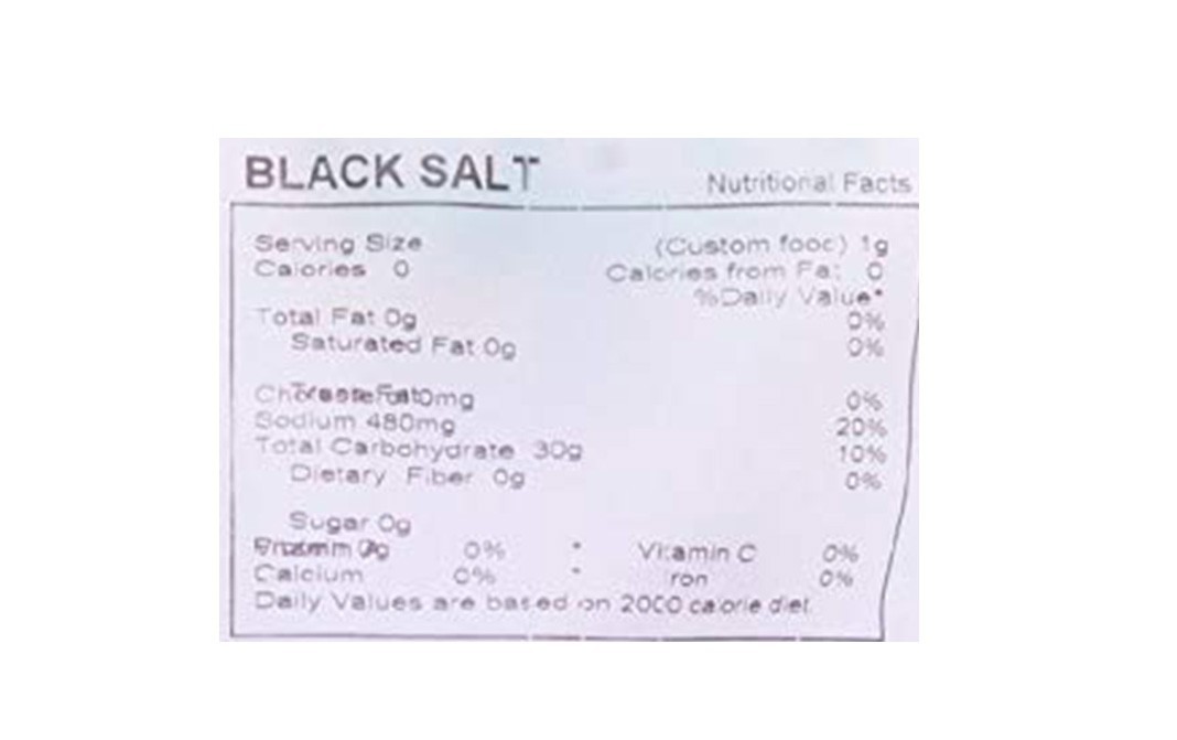 Go Earth Organic Black Salt    Pack  500 grams